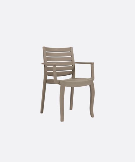 ZEUS WOOD ARMCHAIR - BROWN